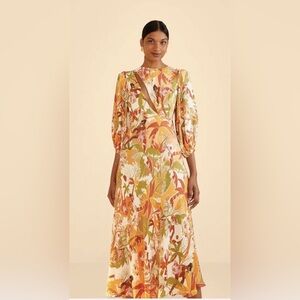 FARM Rio Multicolor Floral Midi Dress